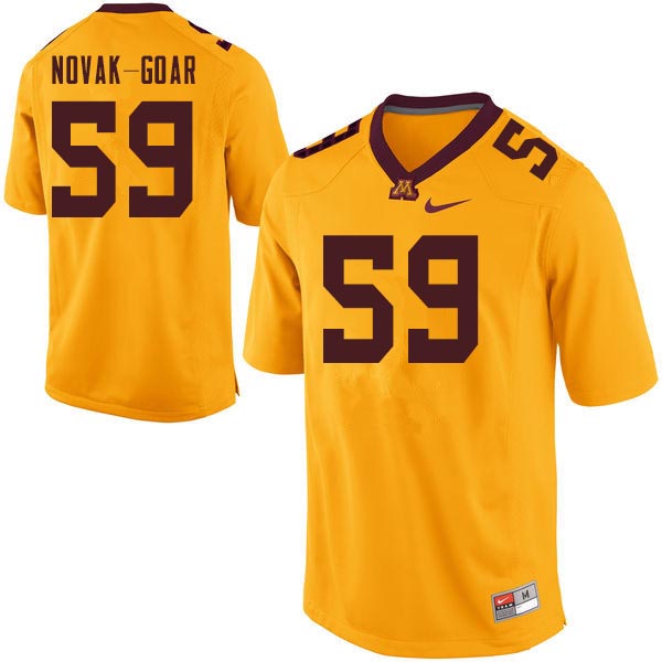 Men #59 Connor Novak-Goar Minnesota Golden Gophers College Football Jerseys Sale-Gold